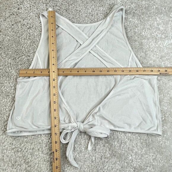 Lululemon Turn To Tie Tank White 12 FLAWS - Picture 9 of 10